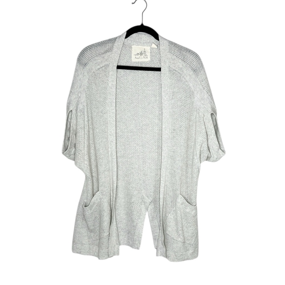 Angel of the North Anthropologie Gray Knit Short Slouchy Sleeve Cardigan size XS